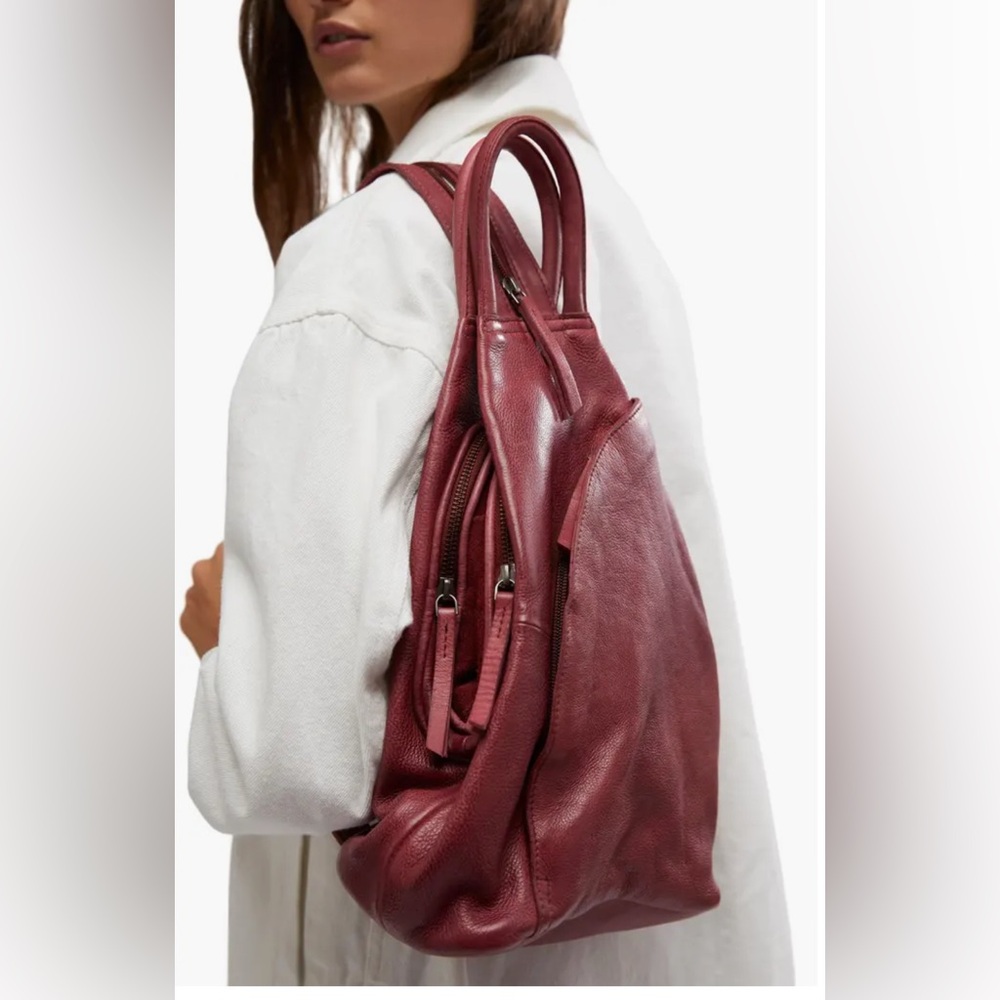 Free People Burgundy Crossbody Bag